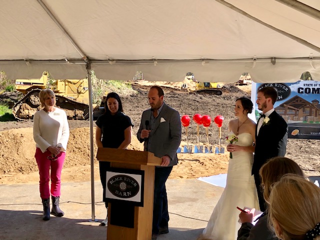 Black River Barn groundbreaking group